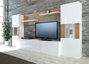 Hanah Home Lore Mueble de TV Blanco y Teca